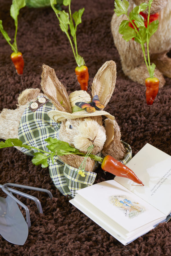 bunny, easter, easter decor, easter rabbit, easter bunny, garden, carrot, carrots, Peter Rabbit