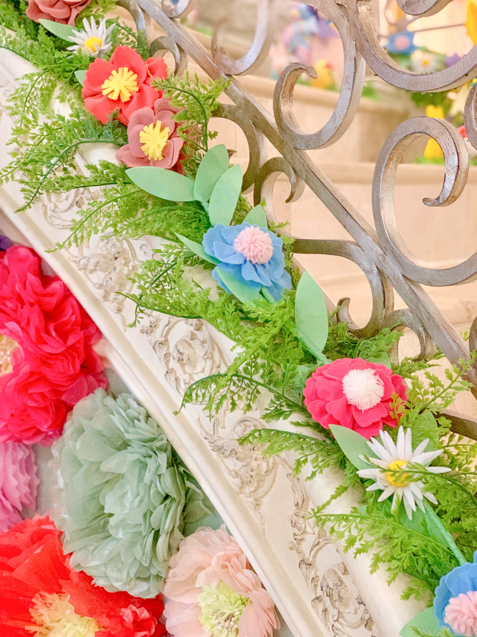 Turtle Creek Lane Home Decor Blog decorates for Easter with Garlands from Michaels