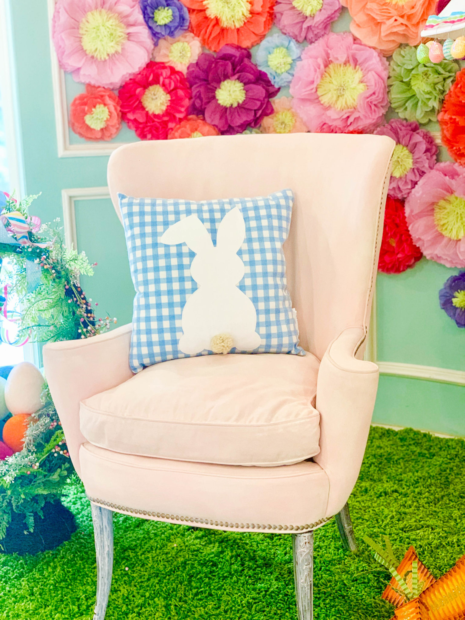 Turtle Creek Lane home decor blogger grabbed these cute Easter pillows from Michaels