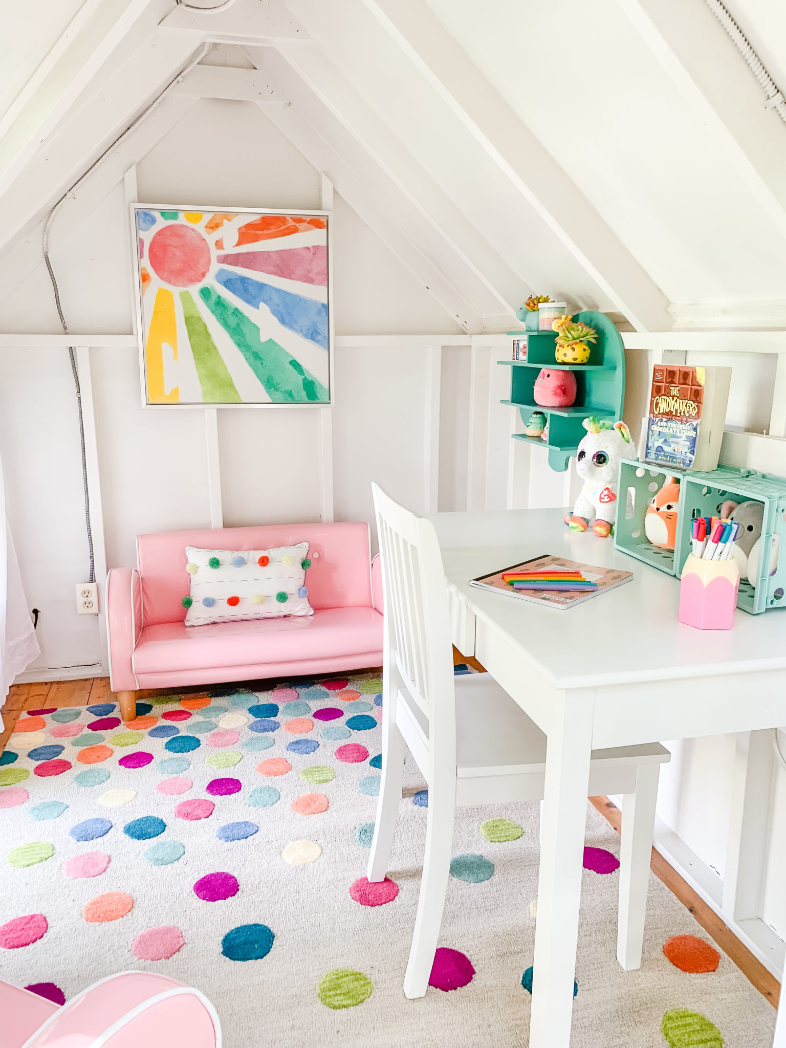 Turning A Little Girl's Playhouse Into A Big Girl's Work Space 